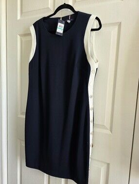 Tommy Hilfiger Navy Blue With White Trim Dress NWT